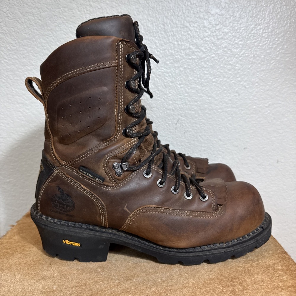Georgia Boot Men's Made in USA Logger Waterproof Composite Toe Work Boot GB00540 - Picture 2 of 8